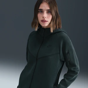 Damska bluza z kapturem i zamkiem na całej długości Nike Tech Fleece Windrunner - Zieleń