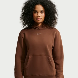 Damska bluza z kapturem Nike Studio Fleece Medium Weight - Brązowy