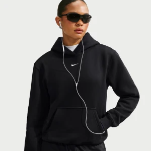 Damska bluza z kapturem Nike Studio Fleece Medium Weight - Czerń