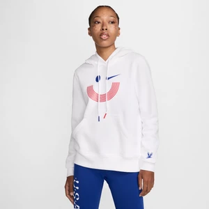 Damska bluza z kapturem Nike USA Phoenix Fleece - Biel