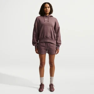 Damska bluza z kapturem o kroju over-oversize Nike Phoenix Fleece - Fiolet