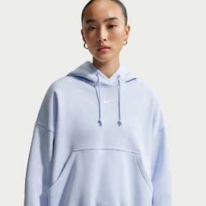 Damska bluza z kapturem o kroju over-oversize Nike Phoenix Fleece - Niebieski
