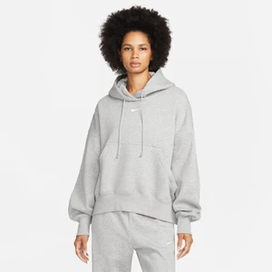 Damska bluza z kapturem o kroju over-oversize Nike Phoenix Fleece - Szary