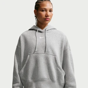 Damska bluza z kapturem o kroju over-oversize Nike Phoenix Fleece - Szary