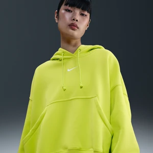 Damska bluza z kapturem o kroju over-oversize Nike Phoenix Fleece - Zieleń