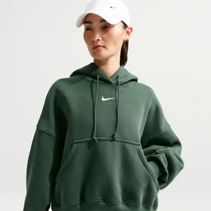 Damska bluza z kapturem o kroju over-oversize Nike Phoenix Fleece - Zieleń