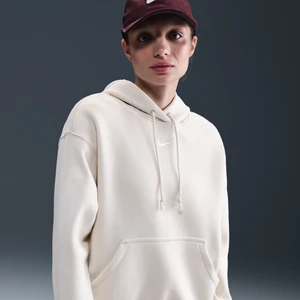 Damska bluza z kapturem o kroju oversize Nike Phoenix Fleece - Brązowy