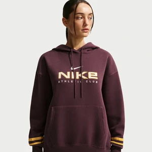Damska bluza z kapturem o kroju oversize Nike Phoenix Fleece - Czerwony