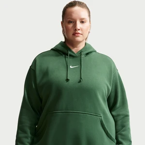 Damska bluza z kapturem o kroju oversize Nike Phoenix Fleece (duże rozmiary) - Zieleń