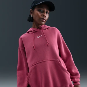 Damska bluza z kapturem o kroju oversize Nike Phoenix Fleece - Fiolet
