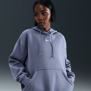Damska bluza z kapturem o kroju oversize Nike Phoenix Fleece - Niebieski