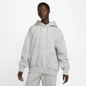Damska bluza z kapturem o kroju oversize Nike Phoenix Fleece - Szary