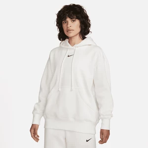 Damska bluza z kapturem o kroju oversize Nike Sportswear Phoenix Fleece - Biel