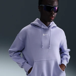 Damska bluza z kapturem o kroju oversize Nike Sportswear Phoenix Fleece - Fiolet