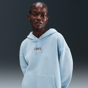Damska bluza z kapturem o kroju oversize Nike Sportswear Phoenix Fleece - Niebieski