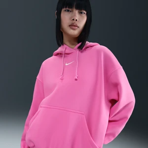 Damska bluza z kapturem o kroju oversize Nike Sportswear Phoenix Fleece - Różowy