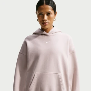 Damska bluza z kapturem o kroju oversize Nike Studio Fleece Medium Weight - Brązowy