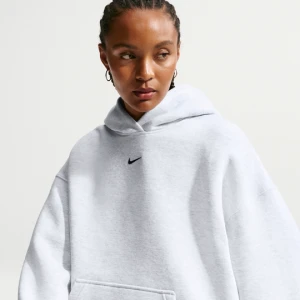 Damska bluza z kapturem o kroju oversize Nike Studio Fleece Medium Weight - Brązowy