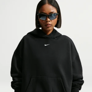 Damska bluza z kapturem o kroju oversize Nike Studio Fleece Medium Weight - Czerń