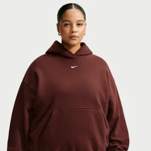 Damska bluza z kapturem o kroju oversize Nike Studio Fleece Medium Weight (duże rozmiary) - Fiolet