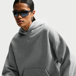 Damska bluza z kapturem o kroju oversize Nike Studio Fleece Medium Weight - Szary