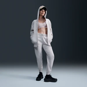 Damska bluza z kapturem o kroju oversize z zamkiem na całej długości Nike Phoenix Fleece - Brązowy