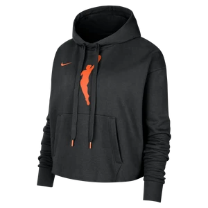 Damska bluza z kapturem o skróconym kroju Nike WNBA Team 13 Courtside - Czerń