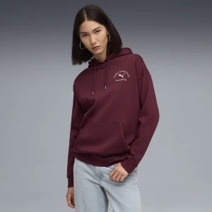 Damska bluza z kapturem PUMA Class o luźnym kroju, Odzież, Czerwony,