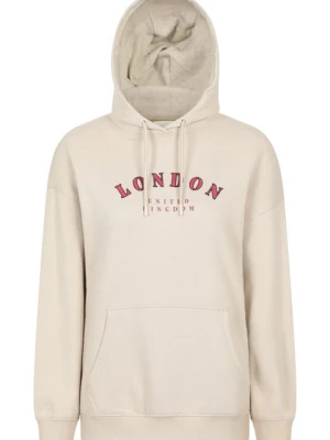 Damska bluza z kapturem z grafiką London - Beige Mountain Warehouse