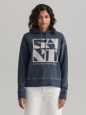 Damska Bluza z Kapturem z Logo Quadrat GANT