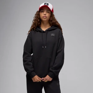 Damska bluza z kapturem z satynową podszewką Jordan Flight Fleece - Czerń