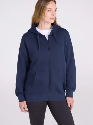 Damska bluza z kapturem z zamkiem błyskawicznym Poplar - Navy Mountain Warehouse