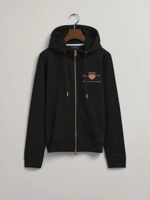 Damska Bluza z Kapturem, zamkiem Błyskawicznym I Motywem Archive Shield GANT