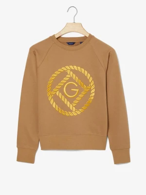 Damska bluza z okrągłym dekoltem i motywem rope icon GANT