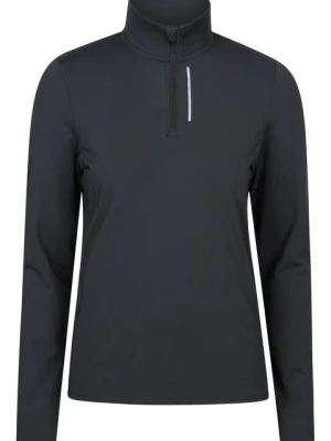 Damska bluza z półsuwakiem i odblaskowymi detalami React - Black Mountain Warehouse