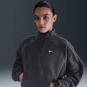 Damska bluza z zamkiem 1/2 Nike One Therma-FIT - Szary