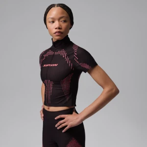 Damska bluza z zamkiem na całej długości Dri-FIT Jordan Sport Flightweight - Czerń