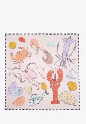 Damska chusta wzorzysta pudrowy róż Wittchen