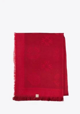 Damska chusta z bambusem tkana w monogram czerwona Wittchen