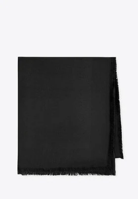 Damska chusta z bambusem w monogram czarna Wittchen