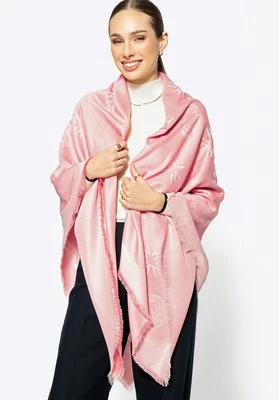 Damska chusta z bambusem w monogram różowa Wittchen