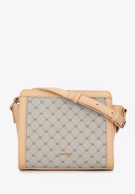 Damska crossbody w monogram beżowa Wittchen