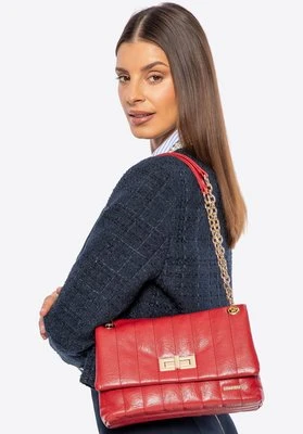 Damska crossbody z ekoskóry dwukomorowa mała czerwona Wittchen