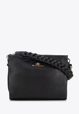 Damska crossbody z plecioną rączką czarna Wittchen
