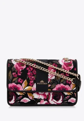 Damska crossbody żakardowa na łańcuszku multikolor Wittchen