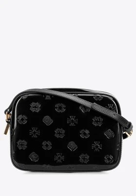 Damska crossbody ze skóry lakierowanej czarna Wittchen