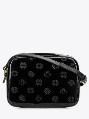 Damska crossbody ze skóry lakierowanej czarna Wittchen