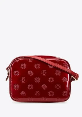 Damska crossbody ze skóry lakierowanej czerwona Wittchen