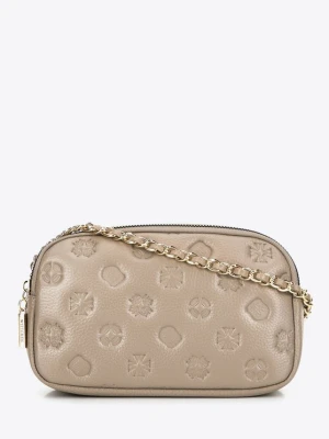 Damska crossbody ze skóry na łańcuszku beżowa Wittchen
