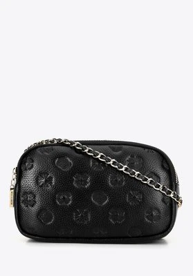 Damska crossbody ze skóry na łańcuszku czarna Wittchen